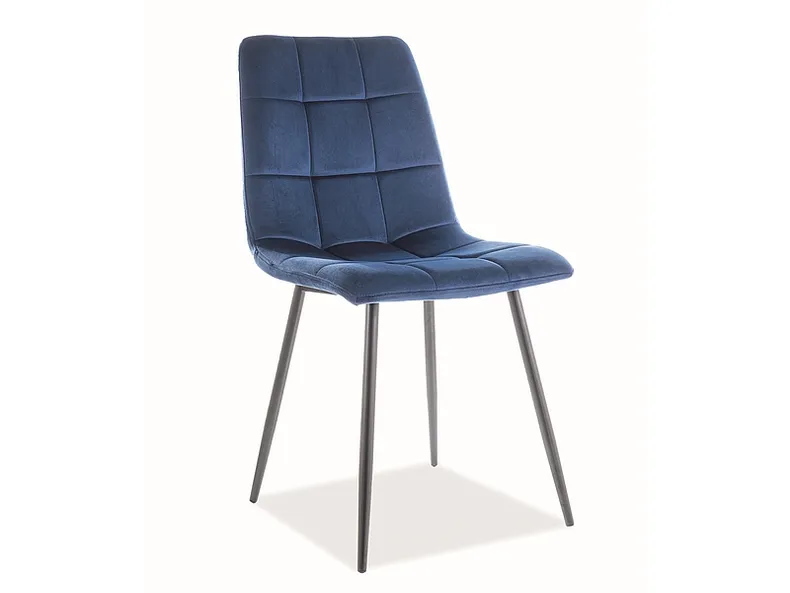 Кухонний стілець SIGNAL MILA Velvet, Bluvel 86 - темно-синій фото №1