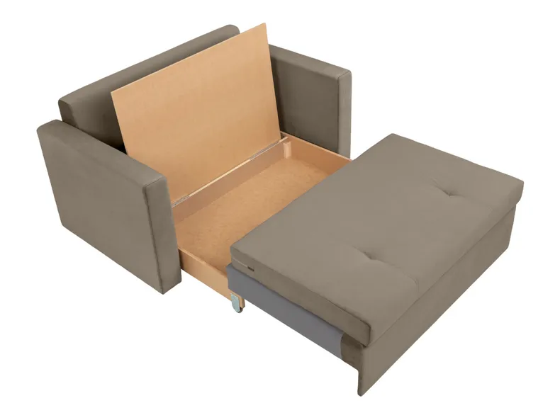 BRW Двухместный диван Bunio III раскладной диван с контейнером, коричневый SO2-BUNIO_III-2FBK-G2-PAROS_3 фото №3