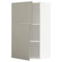 IKEA METOD МЕТОД, навісна шафа з полицями / 2 дверцят, білий / стенсундський бежевий, 60x100 см 994.598.29 фото thumb №1