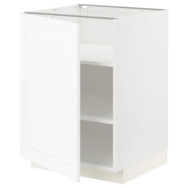 IKEA METOD МЕТОД, напольный шкаф с полками, белый Энкёпинг / белая имитация дерева, 60x60 см 694.733.65 фото №1
