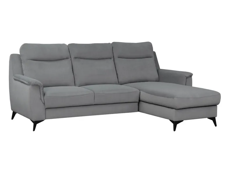 BRW Правосторонній кутовий розкладний диван Leo з ящиком для зберігання велюровий сірий, Матовий оксамит 85 NA-LEO-2F_REC/BK-TK1_B24044 фото №2