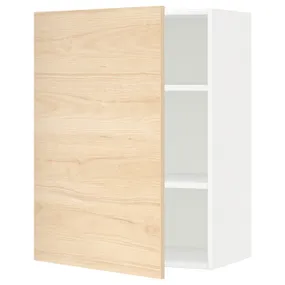 IKEA METOD МЕТОД, навесной шкаф с полками, белый / аскерсундский узор светлый ясень, 60x80 см 794.602.11 фото
