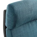 IKEA POÄNG ПОЕНГ, крісло та підставка для ніг, чорно-коричневий / ХІЛЛАРЕД темно-синій 294.842.81 фото thumb №4