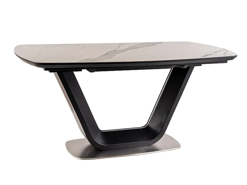 Стол обеденный SIGNAL ARMANI Ceramic, белый / черный, 90x160 фото №11