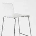 IKEA GLENN ГЛЕНН, барний стілець, білий / хром, 66 см 601.317.34 фото thumb №5