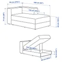 IKEA JÄTTEBO ЭТТЕБО, модульная козетка, правая, с подлокотником / тонированный серый 694.945.94 фото thumb №8