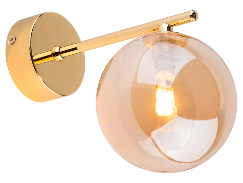 BRW Настенный светильник Estera из металлического стекла золотого цвета 087749 фото №7