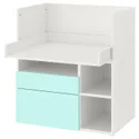 IKEA SMÅSTAD СМОСТАД, письменный стол, белый бледно-бирюзовый с 2 ящиками, 90x79x100 см 693.922.51 фото thumb №1