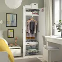 IKEA SMÅSTAD СМОСТАД, гардероб, белая / имитированная береза, 60x42x181 см 695.490.92 фото thumb №3