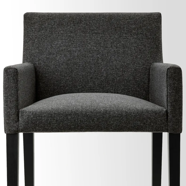 IKEA MÅRENÄS МОРЕНЕС, стілець із підлокітниками, чорний/ГУННАРЕД темно-сірий 995.143.88 фото №7