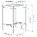 IKEA RÖNNINGE РЁННИНГЕ, барный стол, береза, 75x75 см 505.112.30 фото thumb №8