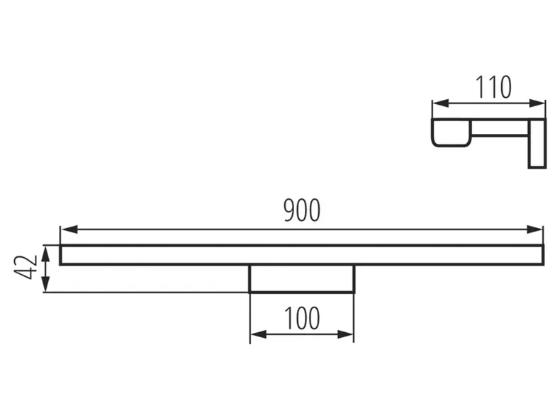 BRW Настенный светильник для ванной комнаты Asten LED алюминиевый белый 083869 фото №2