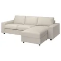 IKEA VIMLE ВІМЛЕ, 3-місний диван із кушеткою, з широкими підлокітниками / ГУННАРЕД бежевий 294.012.95 фото thumb №1
