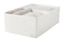 IKEA STUK СТУК, коробка з відділеннями, білий, 34x51x18 см 904.744.43 фото thumb №2
