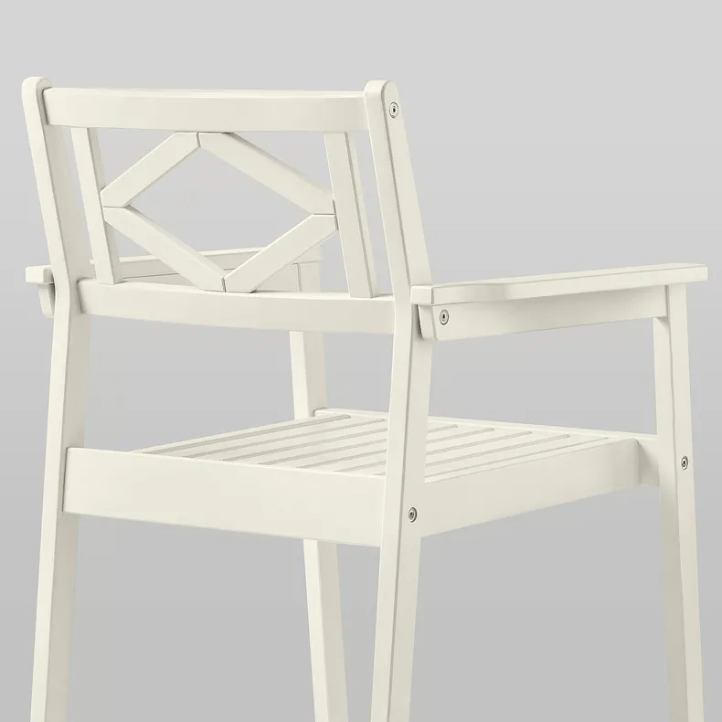 IKEA BONDHOLMEN БОНДХОЛЬМЕН, садовое кресло, белый / бежевый 105.581.73 фото №3
