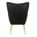 Кресло мягкое бархатное с подставкой для ног MEBEL ELITE LOZANO Velvet, Черный фото thumb №12