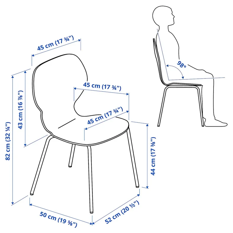 IKEA SIGTRYGG СІГТРЮГГ, стілець, береза / СЕФАСТ хромований 494.815.21 фото №8