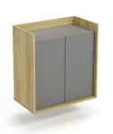 Шафка HALMAR MOBIUS 2D CUPBOARD, копус : натуральний гікорі, фасад - пильно-сірий фото thumb №1