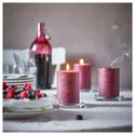 IKEA STÖRTSKÖN СТЕРТСКЕН, ароматизована формова свічка, чорниця / червона, 30 годин. 405.023.11 фото thumb №3