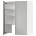 IKEA METOD МЕТОД, навесной шкаф д / вытяжки / полка / дверь, белый / светло-серый, 80x100 см 695.384.18 фото thumb №1