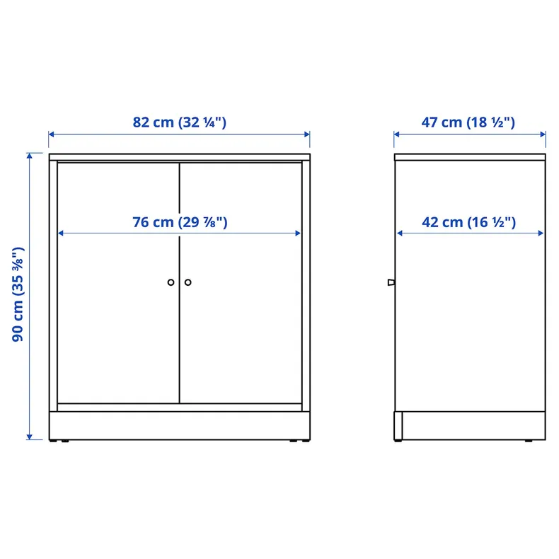 IKEA TONSTAD ТОНСТАД, шафа з дверцятами, дубовий шпон, 82x47x90 см 004.892.36 фото №5
