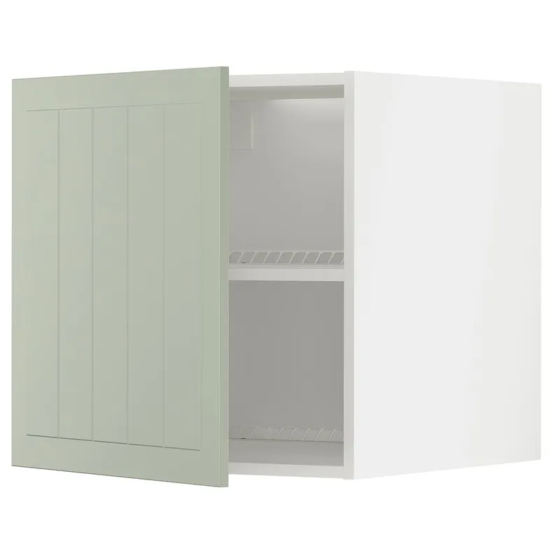 IKEA METOD МЕТОД, верхний шкаф д / холодильн / морозильн, белый / светло-зеленый, 60x60 см 794.871.40 фото №1