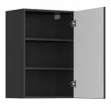 BRW Верхний кухонный шкаф Sole L6 50 см правый черный матовый, черный/черный матовый FM_G_50/72_P-CA/CAM фото thumb №3