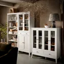 IKEA IDANÄS ІДАНЕС, шафа з двостулков склян дверцятами, білий, 121x50x135 см 104.960.38 фото thumb №6