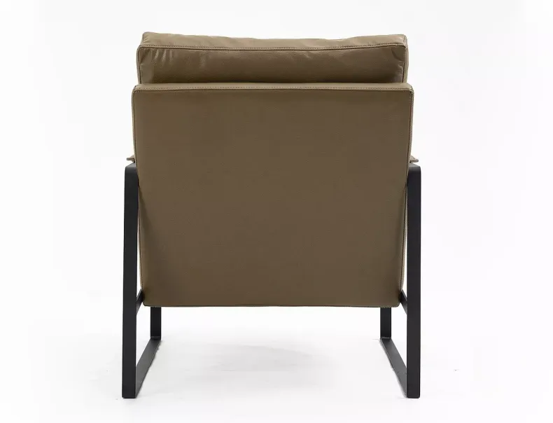 Крісло м'яке з металевим каркасом SIGNAL FOCUS Buffalo, екошкіра: оливковий фото №12