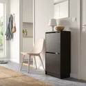 IKEA BISSA БІССА, шафа для взуття з 2 відділеннями, чорно-коричневий, 49x28x93 см 205.302.06 фото thumb №2