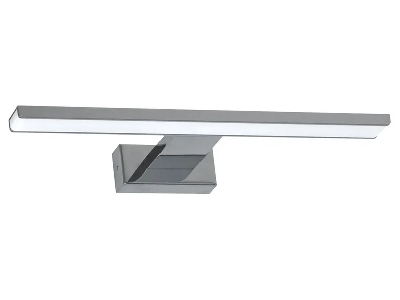 BRW Сяйво світлодіодний металевий настінний світильник для ванної кімнати сріблястий 086758 фото №1