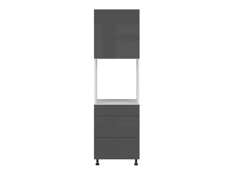 BRW шафа кухонна для вбудованої духової шафи Tapo Special 60 см лівобічна з висувними ящиками антрацит екрю, альпійський білий/антрацит екрю FK_DPS_60/207_2SMB/SMB/L-BAL/ANEC фото №1