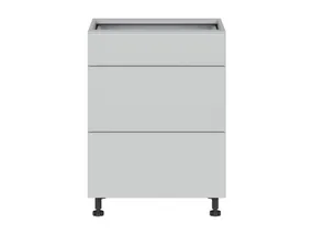 BRW Шкаф кухонный базовый Top Line 60 см с ящиками бесшумного закрывания светло-серый матовый, греноловый серый/светло-серый матовый TV_D3S_60/82_2STB/STB-SZG/BRW0014 фото