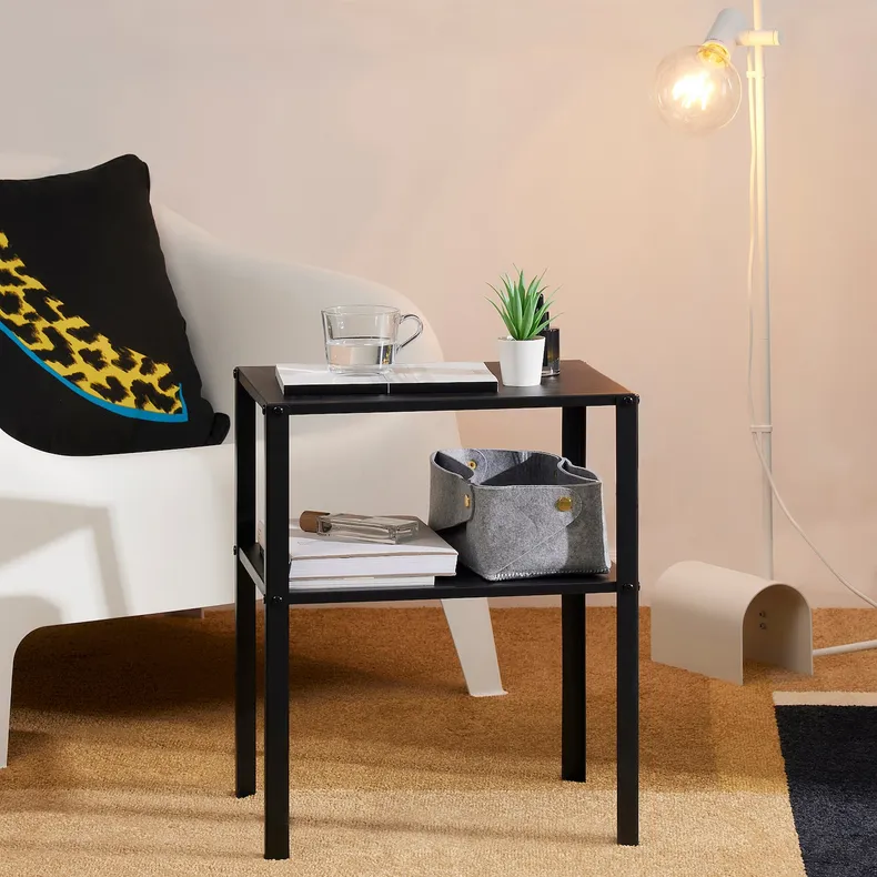 IKEA KNARREVIK КНАРРЕВІК, приліжковий столик, чорний, 42x34 см 205.699.77 фото №4