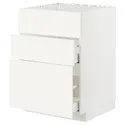 IKEA METOD МЕТОД / MAXIMERA МАКСІМЕРА, підлог шафа д / плит / вб витяжк з шухл, білий / ВАЛЛЬСТЕНА білий, 60x60 см 195.071.84 фото thumb №1