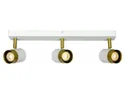 BRW Потолочный светильник Orio 3-точечный алюминиевый бело-золотой 090289 фото thumb №2