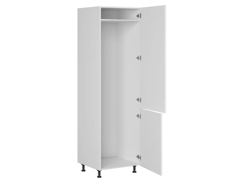 Шафа кухонна для вбудованого холодильника BRW Iris 60 см права біла супер матова, альпійський білий / білий суперматовий FB_DL_60/207_P/P-BAL/BISM фото №3