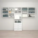 IKEA PLATSA ПЛАТСА, гардероб, 9 дверцят, 4 шухляди, білий / Fonnes white, 340x42x241 см 294.370.39 фото thumb №3
