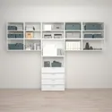 IKEA PLATSA ПЛАТСА, гардероб с 9 дверями / 4 ящиками, белый / фонен белый, 340x42x241 см 294.370.39 фото thumb №3