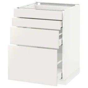 IKEA METOD МЕТОД / MAXIMERA МАКСИМЕРА, напольн шкаф 4 фронт панели / 4 ящика, белый / белый, 60x60 см 790.499.23 фото
