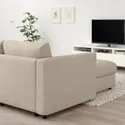 IKEA VIMLE ВИМЛЕ, 5-местный угловой диван, с шезлонгом/Hillared бежевый 894.343.54 фото thumb №2