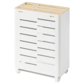 IKEA AVSTEG АСВСТЕГ, підставка для ножів, бамбук/білий, 23 см 105.316.83 фото