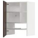 IKEA METOD МЕТОД, настінн шаф д / витяжки з полиц / дверц, білий ХАССЛАРП / коричневий з малюнком, 60x80 см 295.044.44 фото thumb №1