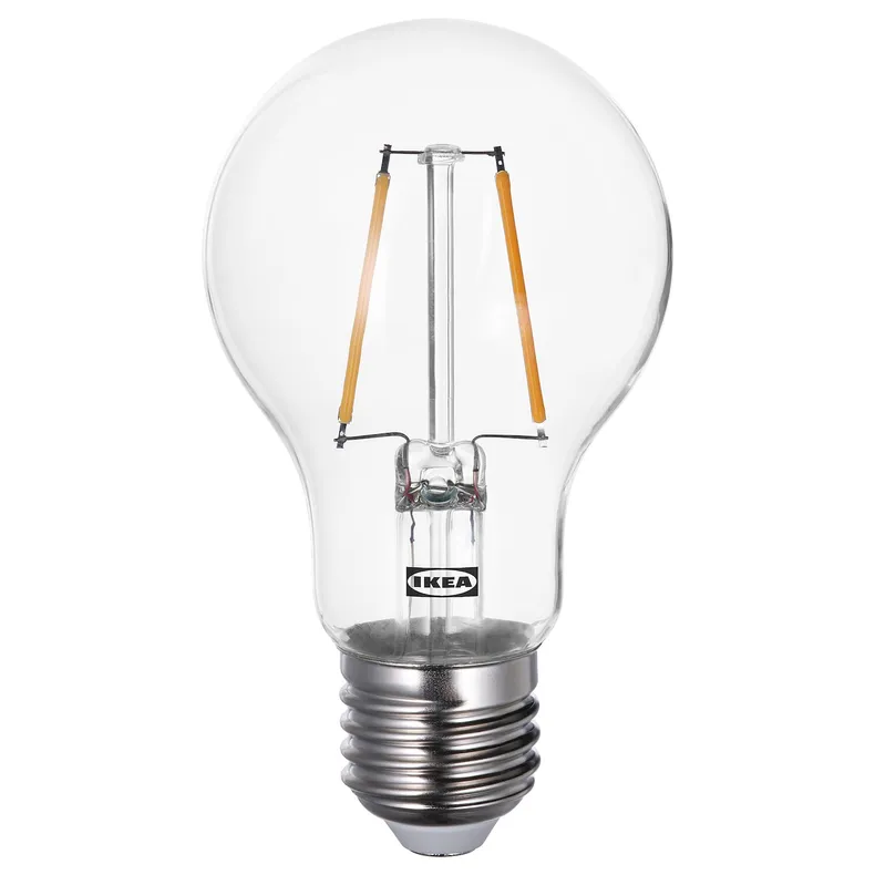 IKEA LUNNOM ЛУННОМ, светодиодная лампочка E27 150 лм, прозрачный шар 905.393.45 фото №1