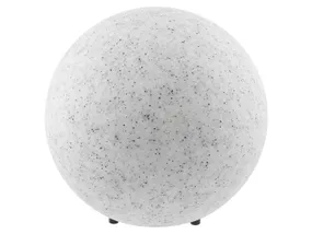 BRW Marmo 28 см пластиковая сфера садовый светильник белый и серый 073566 фото