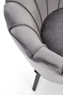 Мягкое кресло HALMAR ANGELO серый/черный фото thumb №8