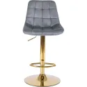 Барный стул бархатный MEBEL ELITE ARCOS Velvet, серый / золотой фото thumb №8