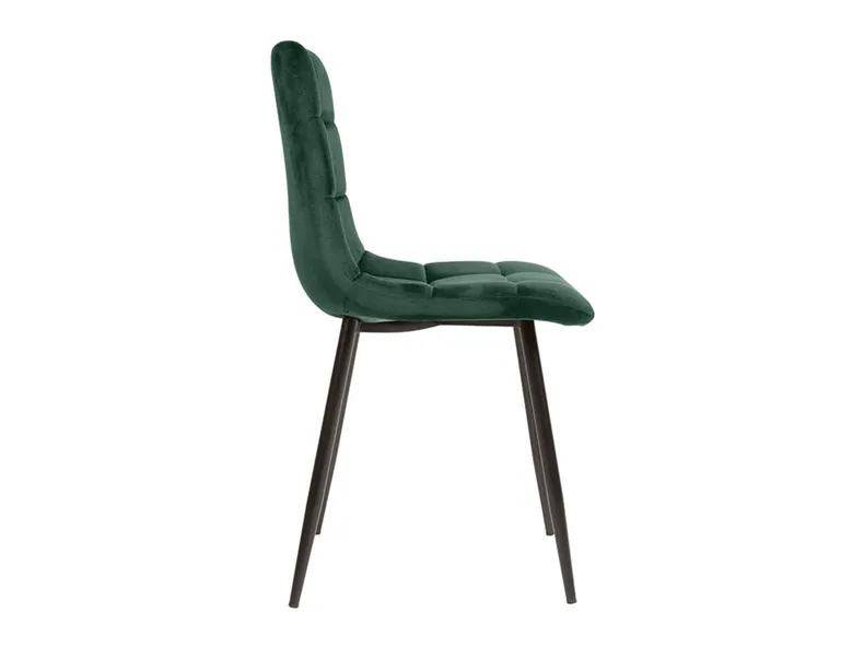 BRW Комплект из 4 стульев Барри бархат зеленый, темно-зеленый/черный SJ180_19_4SZT-ZIELONY фото №3