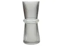 BRW Plisa, скляна ваза сіра 078351 фото thumb №1