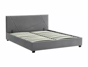 Ліжко полуторне SIGNAL Columbia Velvet 140x200 см, сірий фото